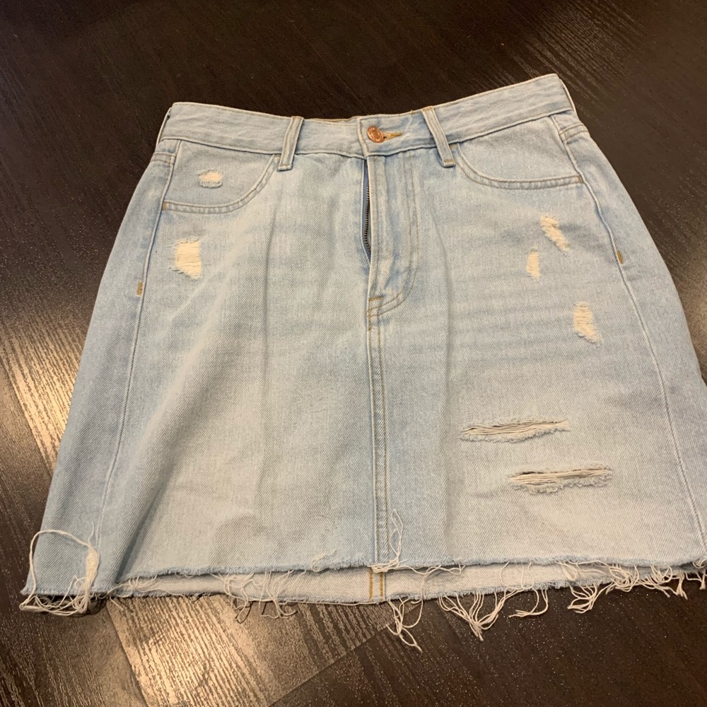 h&m denim skirt